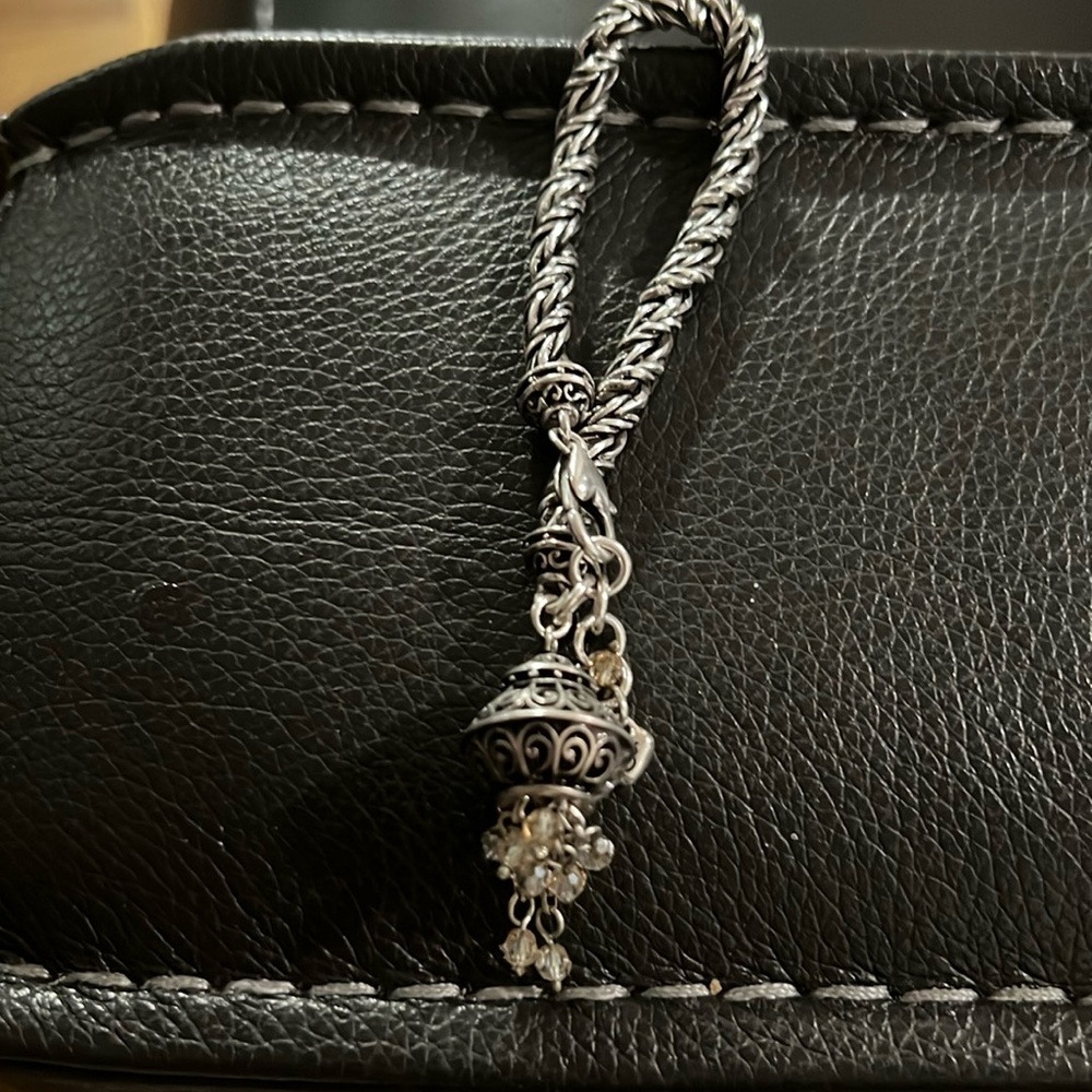 Brighton Genie bracelet silver black and citrine beads.